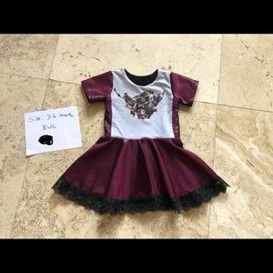 Custom Tangled pub thugs dress size 3-6 months EUC